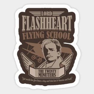 Lord Flashheart Flying School - The Twenty Minuters Sticker